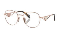 PRADA Metal Oval Eyeglass Frames Women's Gold