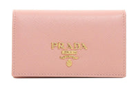PRADA Leather Card Holder Regular Women's Pink