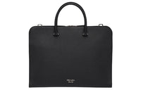 PRADA Leather Briefcase Handbag Shoulder Bag Crossbody Bag Men's Black