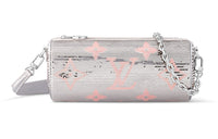 LOUIS VUITTON Papillon Pouch Silver Pink