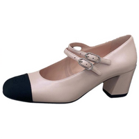 CHANEL Chunky Heel High Heels Women's Pink
