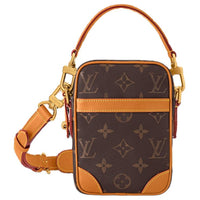 LOUIS VUITTON Danube Cow Leather Shoulder Bag, Crossbody Bag, Handbag Men's Brown