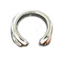 HERMES 925 Sterling Silver Rings Men's Silver