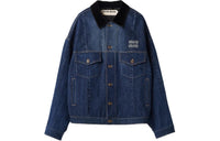 MIU MIU SS24 Denim Jacket Women's Marine Blue