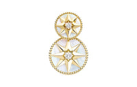 DIOR K Gold Diamonds Earrings Women's Gold