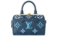 LOUIS VUITTON Speedy Gradient Cow Leather Shoulder Bag Crossbody Bag Handbag Regular Women's Gradient Blue