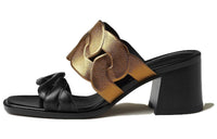 HERMES Gaby Slip Resistant Slide Slippers Women's Gold