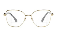 CHANEL Metal Butterfly Eyeglass Frames Unisex Gold