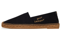SAINT LAURENT Logo Embroidered Slip On Espadrilles Women's