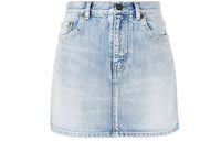 SAINT LAURENT Denim Short Skirts Women's Blue