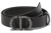 DIOR Leather Belts Women's Black