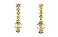 CHANEL Metal Earrings Women's Gold