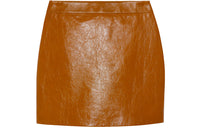 SAINT LAURENT Leather Short Skirts Women's Suede Color