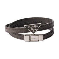 PRADA Leather Bracelets Men's Brown