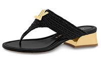 LOUIS VUITTON Dita Flip Flops Women's Black