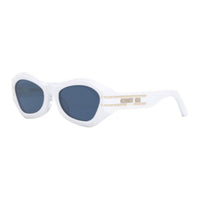 DIOR Irregular Shape Sunglasses Women's White