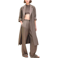 HERMES Coats Women's Gray