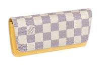 LOUIS VUITTON Canvas With Leather Eyeglass Pouch Women's Sky Blue Spelled Beige