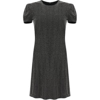 SAINT LAURENT Short Sleeved Dress Women's Silver Gray