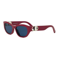 DIOR Plastic Irregular Shape Sunglasses Women's Red