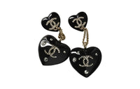 CHANEL Earrings Women's Black