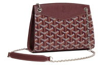 GOYARD Rouette Canvas With Leather Totes Chain Bag Shoulder Bag Women's Burgundy