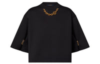 LOUIS VUITTON Drop Shoulder Sleeve T-Shirt Women's Black