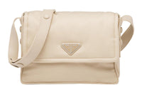 PRADA Cini Fabric With Leather Messenger Bag Crossbody Bag Shoulder Bag Men's Desert Yellow