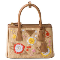 PRADA Leather Shoulder Bag Crossbody Bag Handbag Small Size Women's Natural