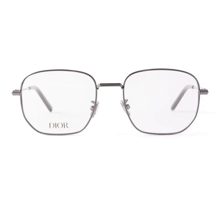 DIOR Acetate Metal Rectangular Eyeglass Frames Men's Silver