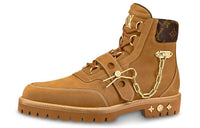 LOUIS VUITTON Creeper Martin Boots Men Brown