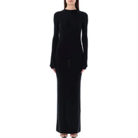 SAINT LAURENT Long Sleeved Dress Women's Black