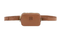 MIU MIU Leather Fanny Pack Women's Brown