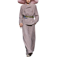 CHANEL Coats Women's Light Pink Red