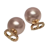 DIOR Crystal Earrings Women's Pink