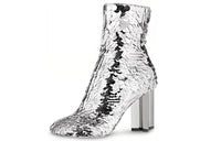 LOUIS VUITTON Silhouette Ankle Boots Women's Silver