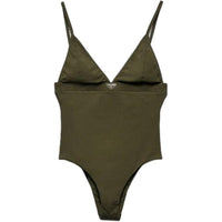 PRADA Logo triangle Fine ribbed Swimsuit