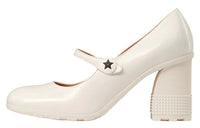 DIOR D-Doll Block Heel High Heels 7.5cm Women's White