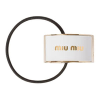 MIU MIU Enamel Hair Tie Women's White