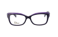 DIOR Acetate Square Eyeglass Frames Unisex Purple