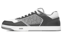 DIOR B27 Low Top Anthracite Gray White Calfskin
