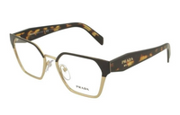 PRADA Eyeglass Frames Unisex Brown/Gold