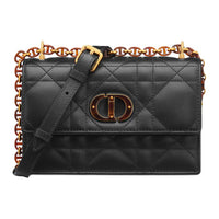 DIOR Caro Lambskin Crossbody Bag, Shoulder Bag Mini Women's Black