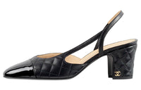 CHANEL Chunky Heel High Heels Women's Black