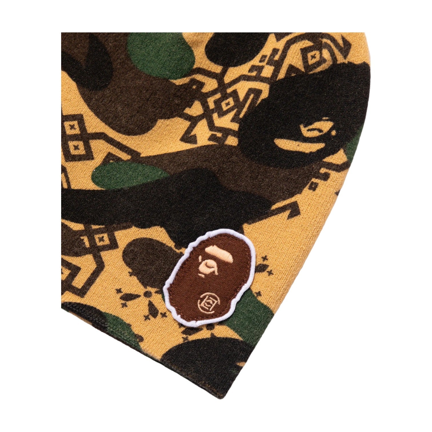 BAPE X Clot Camo Beanie 'Yellow' 0ZXHTM905811P-YEL