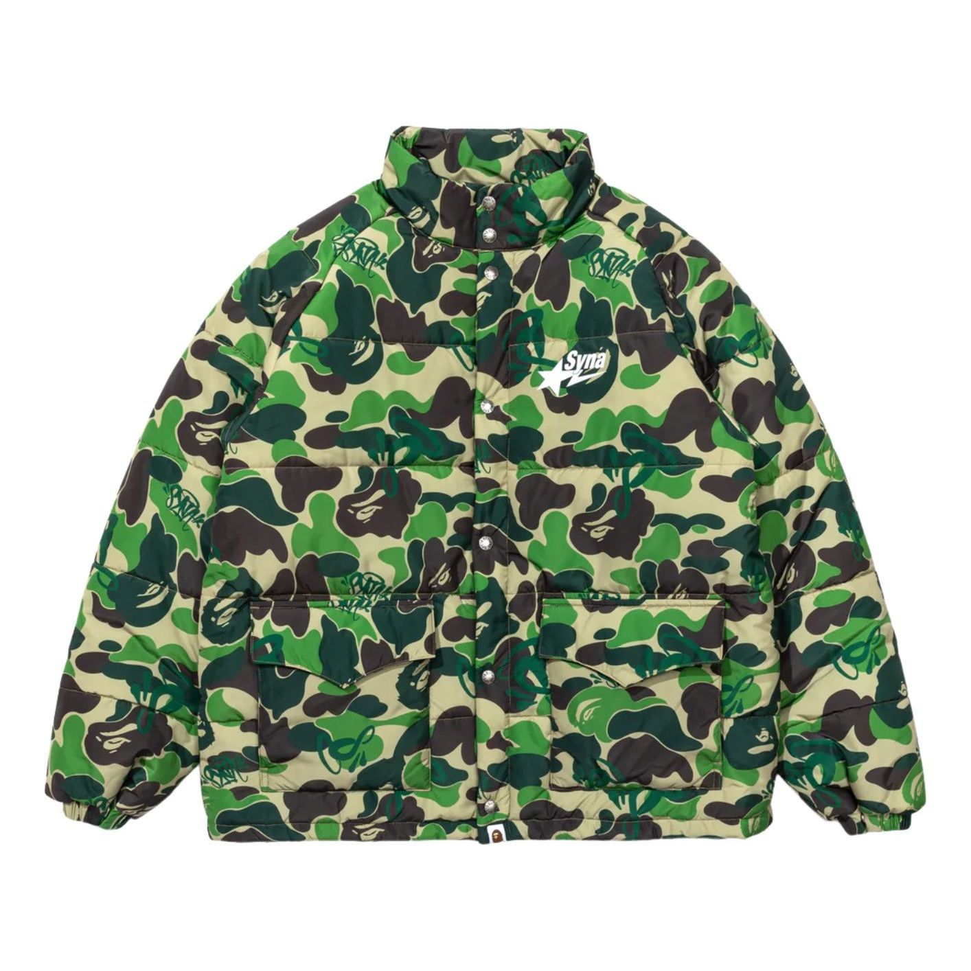 BAPE X Spotify X SYNA By Central Cee Puffer Jacket 'Green' 1L73-141-908-GRN