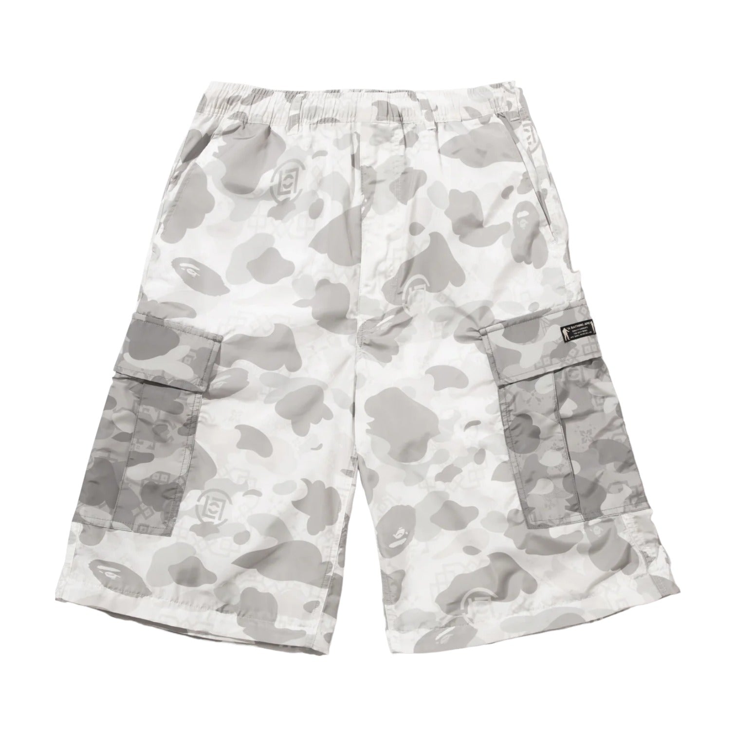 BAPE X Clot Camo Detachable Relaxed Fit Cargo Pants 'White' 0ZXPTMX90552P-WHT