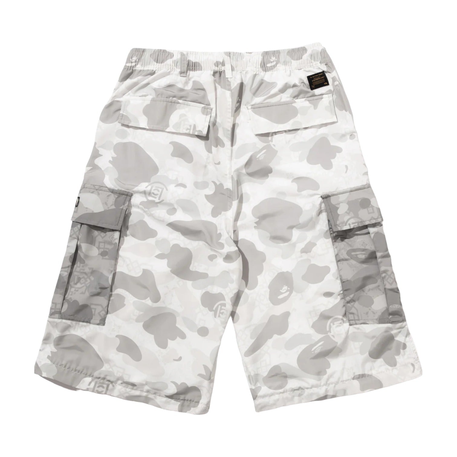 BAPE X Clot Camo Detachable Relaxed Fit Cargo Pants 'White' 0ZXPTMX90552P-WHT