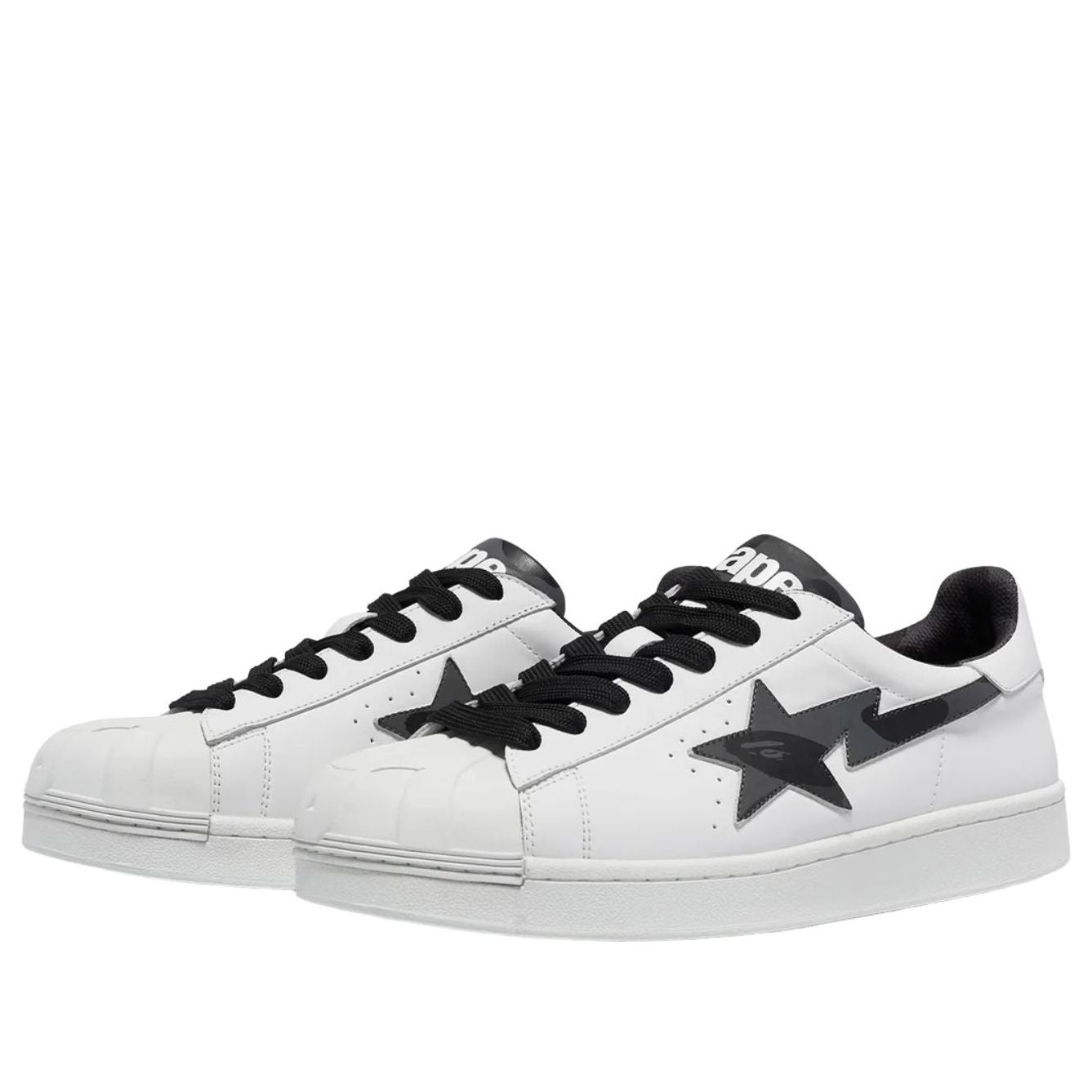 A Bathing Ape BAPE Skullsta M1 'White Black' 1J20-191-007-BLK