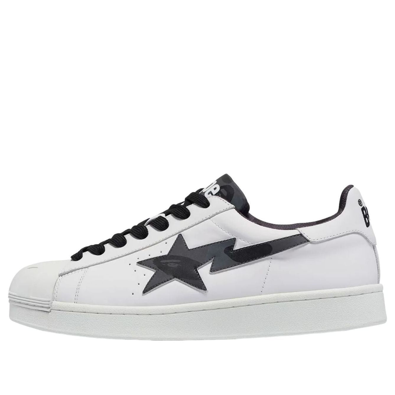 A Bathing Ape BAPE Skullsta M1 'White Black' 1J20-191-007-BLK